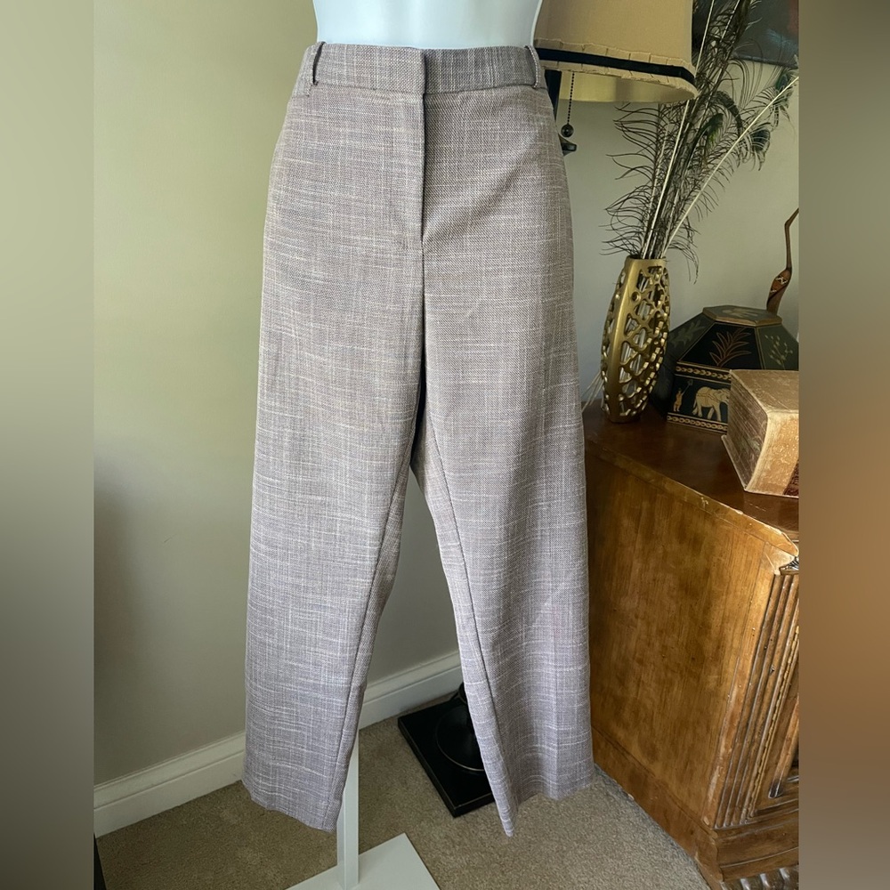 Tommy Hilfiger Taupe Ankle Pants Size 10 Cropped Tailored Workwear Business